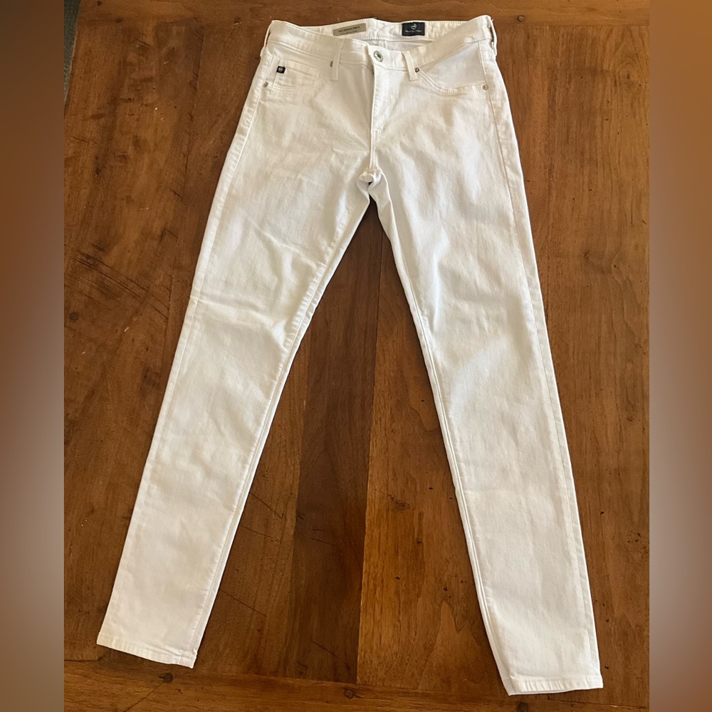 NWT AG Adriano Goldschmied White Jeans 27R The Legging Ankle Super Skinny.